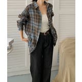 ビッグシルエット チェックシャツ チュニック | aimoha  | 詳細画像7 