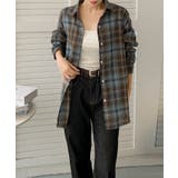 ビッグシルエット チェックシャツ チュニック | aimoha  | 詳細画像2 