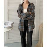 ビッグシルエット チェックシャツ チュニック | aimoha  | 詳細画像6 