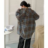 ビッグシルエット チェックシャツ チュニック | aimoha  | 詳細画像4 