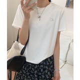 ホワイト | ハートポイントロゴTシャツ | aimoha