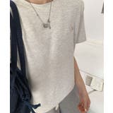 杢グレー | ハートポイントロゴTシャツ | aimoha