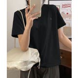 ブラック | ハートポイントロゴTシャツ | aimoha