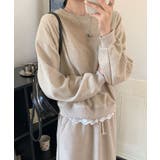 レースデザインセットアップ スウェット＋ロングスカート | aimoha  | 詳細画像10 