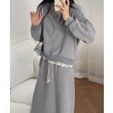 レースデザインセットアップ スウェット＋ロングスカート | aimoha  | 詳細画像21 