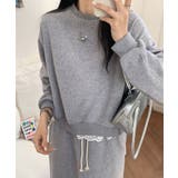 レースデザインセットアップ スウェット＋ロングスカート | aimoha  | 詳細画像23 