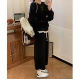 レースデザインセットアップ スウェット＋ロングスカート | aimoha  | 詳細画像25 