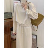 レースデザインセットアップ スウェット＋ロングスカート | aimoha  | 詳細画像27 