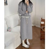 レースデザインセットアップ スウェット＋ロングスカート | aimoha  | 詳細画像1 