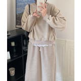 レースデザインセットアップ スウェット＋ロングスカート | aimoha  | 詳細画像9 