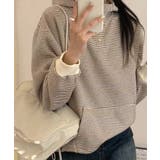 チェックデザインボタンフーディ | aimoha  | 詳細画像10 