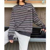 ダークグレー | オーバーシルエット マルチボーダー プルオーバー | aimoha