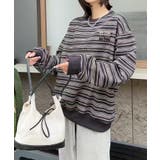 オーバーシルエット マルチボーダー プルオーバー | aimoha | 詳細画像3