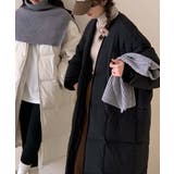 ブラック | 【Banico】ネックウォーマー付きロングダウンジャケット | aimoha