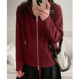 ワインレッド | フード付きジップアップパーカー | aimoha 