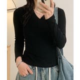 Vネックリブニット | aimoha  | 詳細画像12 