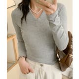 Vネックリブニット | aimoha  | 詳細画像16 