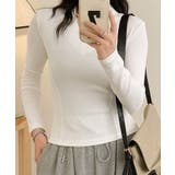 Vネックリブニット | aimoha  | 詳細画像4 