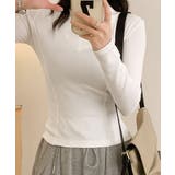 Vネックリブニット | aimoha  | 詳細画像6 