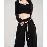 スウェットワイドパンツ ロング丈 春夏秋冬 | aimoha  | 詳細画像8 