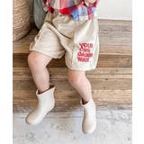 韓国子供服 センタープレス英字プリントハーフパンツ 韓国ファッション | aimoha kids | 詳細画像2