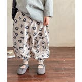 ライトベージュ | 【aimoha-KIDS-】韓国子供服 可愛い花総柄裾絞りパンツ | aimoha kids