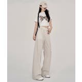 ホワイト | スウェットワイドパンツ ロング丈 春夏秋冬 | aimoha 