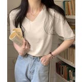 【BANICO】Vネック五分袖ゆったりニットソー | aimoha | 詳細画像3