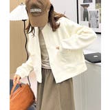 ライトベージュ | シンプルデザインノーカラージャケット | aimoha