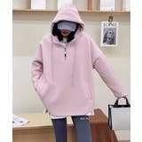 オーバーサイズハーフジップフーディ パーカー | aimoha  | 詳細画像9 