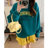 ブルー | ロゴスウェットプルオーバー | aimoha 