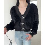 もこもこリボンボタンカーディガン Jasmine Grandiflorum【AW… | aimoha  | 詳細画像6 