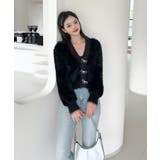 もこもこリボンボタンカーディガン Jasmine Grandiflorum【AW… | aimoha  | 詳細画像4 