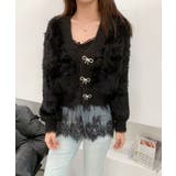 もこもこリボンボタンカーディガン Jasmine Grandiflorum【AW… | aimoha  | 詳細画像5 