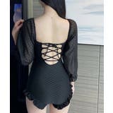 長袖ガーリースイムウェア 水着 全2色 | aimoha | 詳細画像2