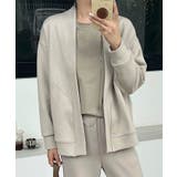 ベージュ | 【DECADE CLASSIC】ロングスリーブオープンカーディガン | DECADECLASSIC