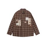 HOOK select レトロ調古着風花パッチワーク刺繍チェック柄シャツ | HOOK | 詳細画像3