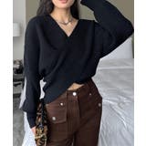 ブラック | 【Jasmine】2WAYニットプルオーバー Jasmine Grandiflo… | aimoha 