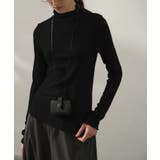 ブラック | 【DECADE CLASSIC】前後2wayウール混タートルネックトップス【AW… | DECADECLASSIC