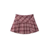 レッド | 【HOOK】for girls チェック柄ボックスプリーツミニスカート | HOOK