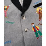 HOOK -original- レトロ調人物刺繍異素材襟テーラードジャケット | HOOK | 詳細画像5 
