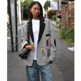 HOOK -original- レトロ調人物刺繍異素材襟テーラードジャケット | HOOK | 詳細画像9 