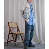 HOOK -original- 幾何学模様ポロ襟ニットカーディガン | HOOK | 詳細画像17
