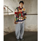 HOOK -original- 厚手パッチワーククリスマスニットプルオーバー | HOOK | 詳細画像8 