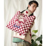 レッド | HOOK -original- ポップマーガレット総柄大容量トートバッグ | HOOK