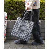 グレー | HOOK -original- ポップマーガレット総柄大容量トートバッグ | HOOK