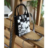ブラック | HOOK original ポップマーガレット総柄ミニショルダーバッグ | HOOK