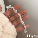 パールとゴールドの華奢カチューシャ 韓国ファッション ハイウエスト | aimoha | 詳細画像1