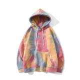ピンク(裏起毛) | タイダイ柄パーカー カップル ペアルック | HOOK