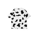 ホワイト | 新作牛柄プリント半袖tシャツ ーバーサイズ バックプリントＴシャツ | HOOK